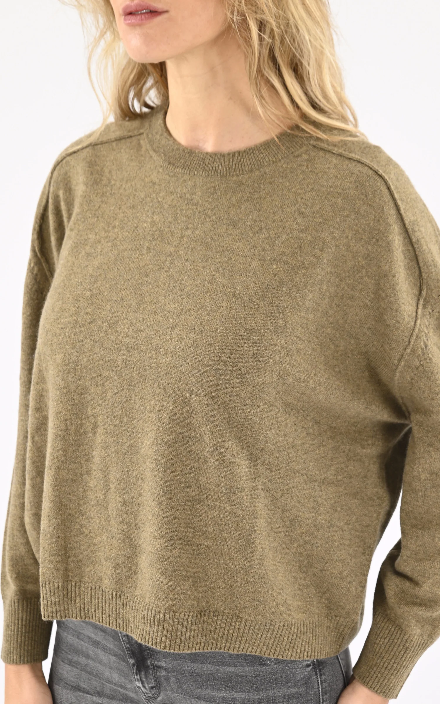 Pull laine cachemire KAKI – Image 3