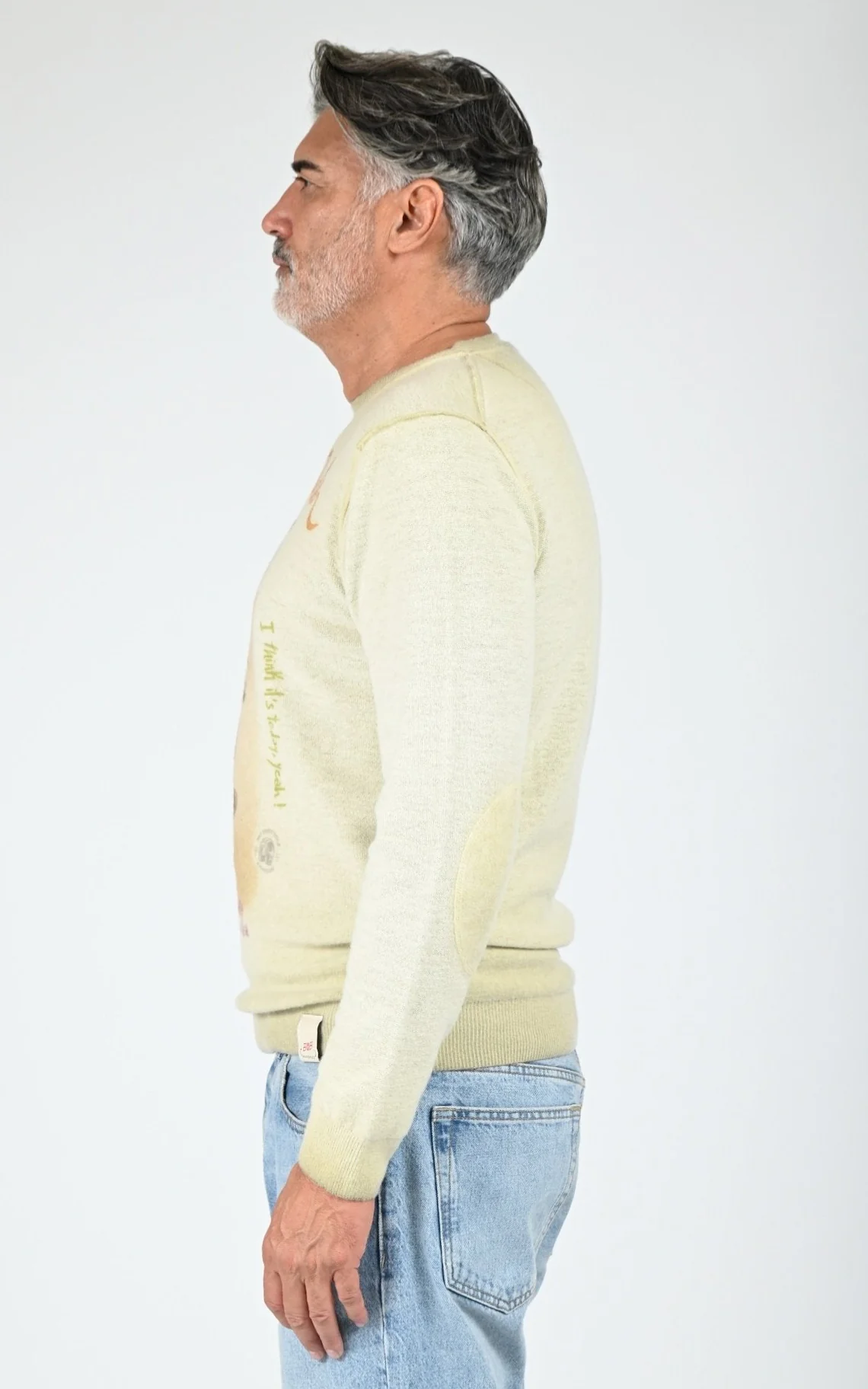 Pull en laine imprimé Bristol vert – Image 2