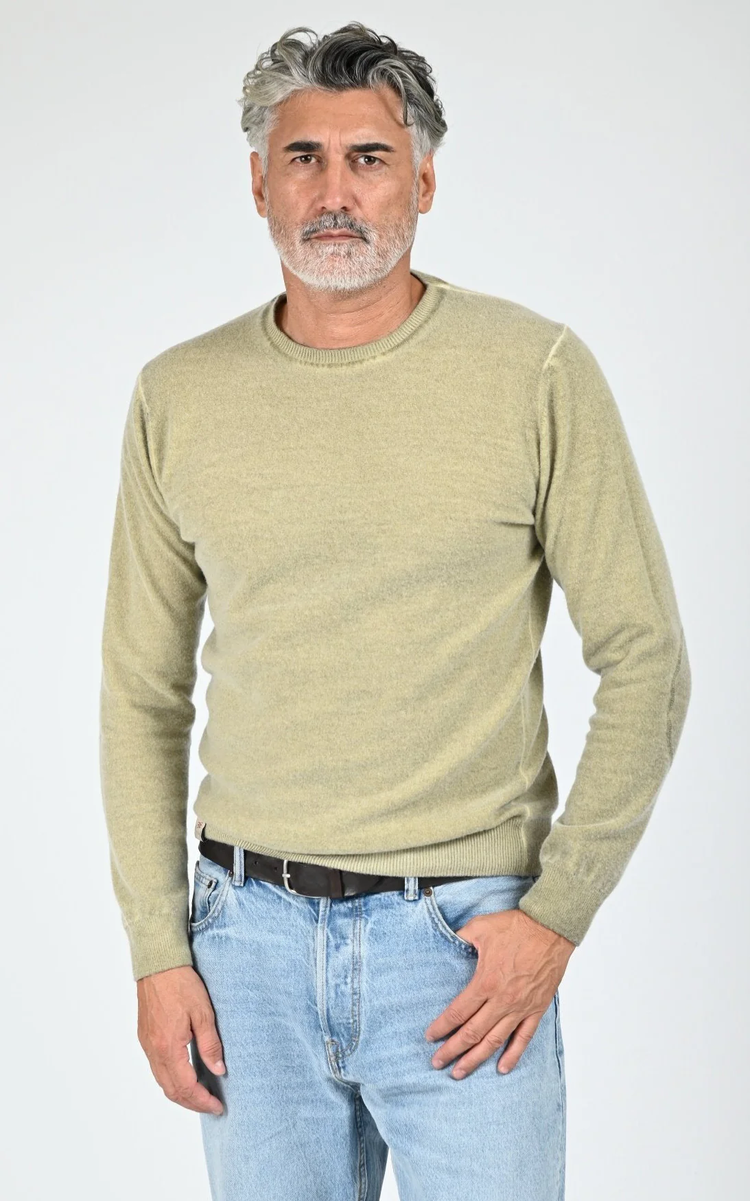 Pull en laine imprimé Bristol vert – Image 4