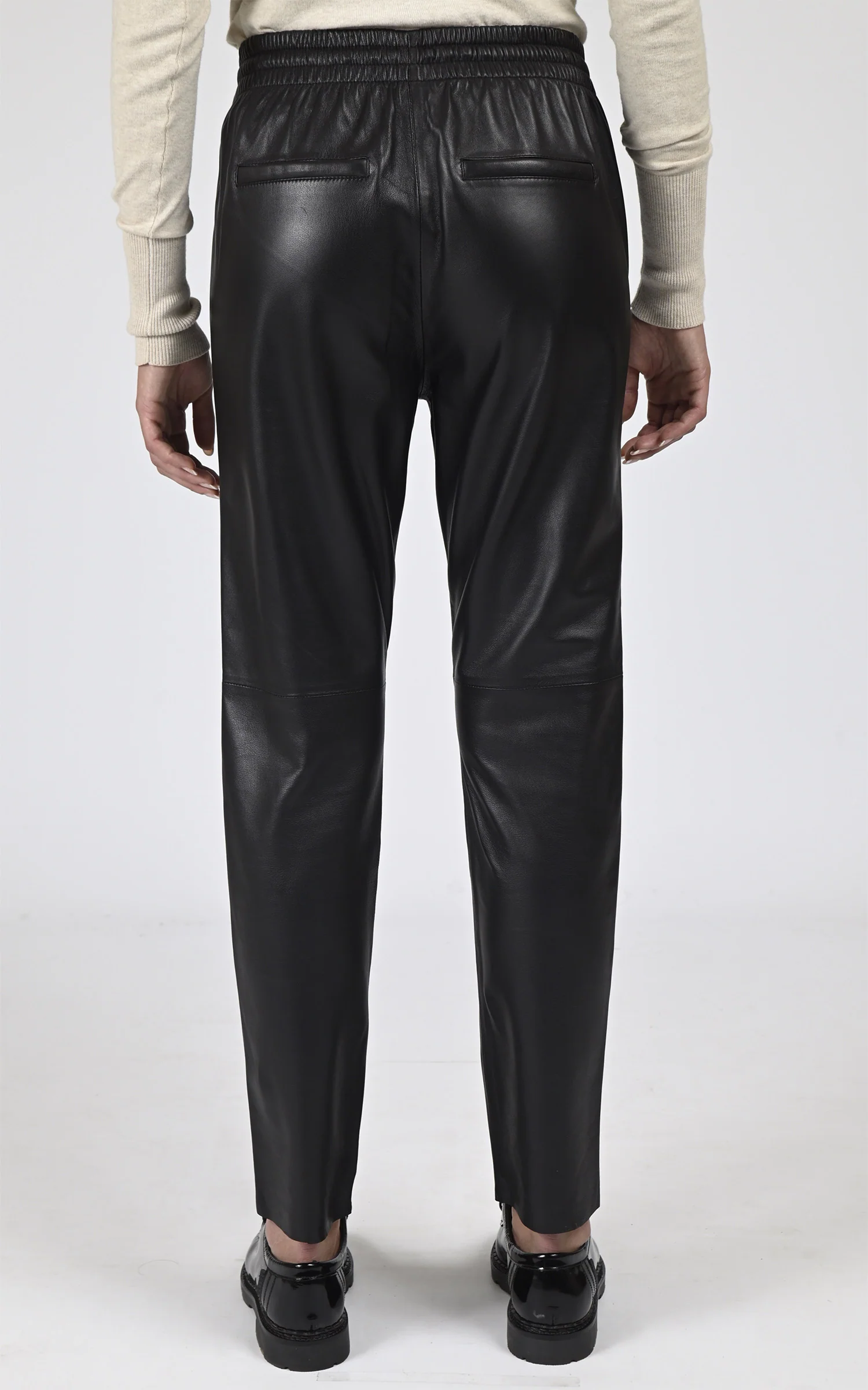 Pantalon jogpant Gift cuir noir – Image 4