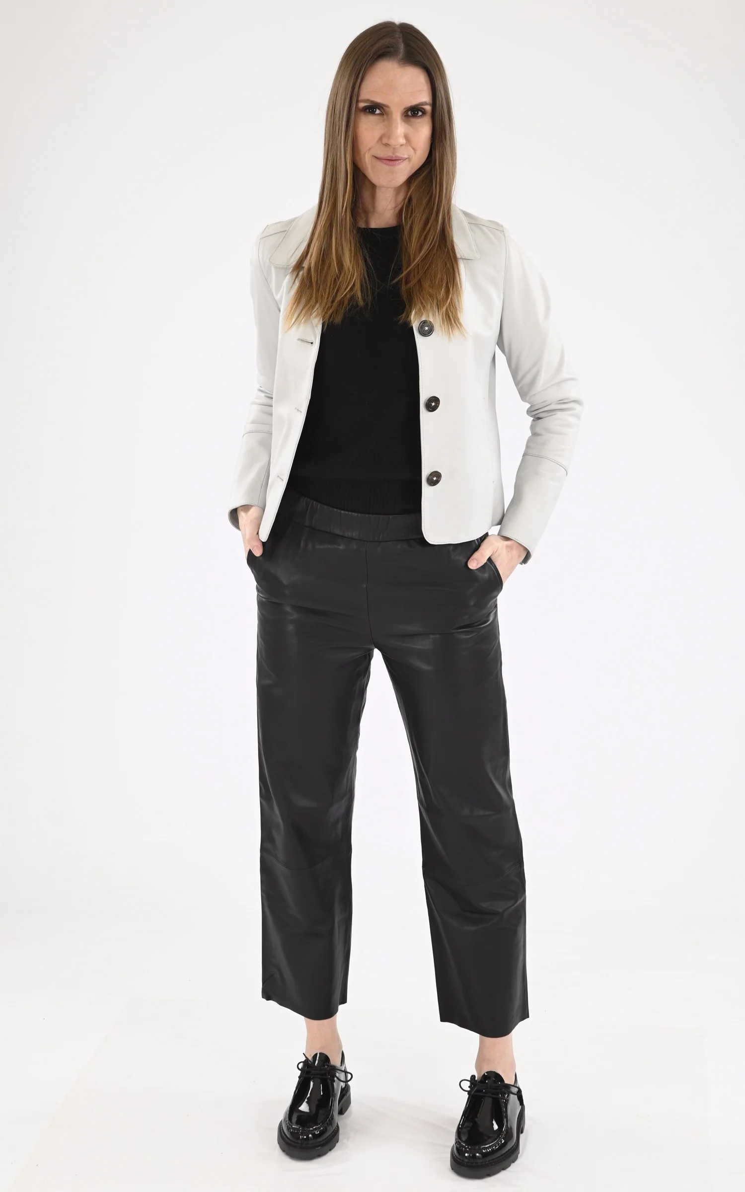 Pantalon cuir Sarah noir – Image 2